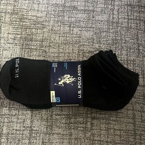 10 pairs U.S. Polo Assn. Classic Black Casual low cut Socks